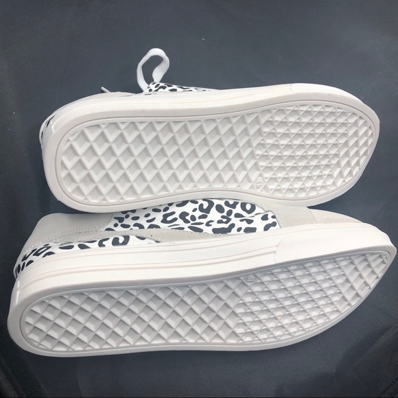 Gray leopard print patchwork sneakers - Picture 7 of 13